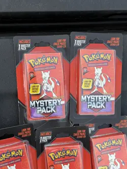 Lot Of 5 NEW SEALED 2025 Pokemon Mystery Pack Mewtwo Possible Vintage Chase Pack - Image 2
