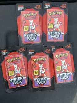 Lot Of 5 NEW SEALED 2025 Pokemon Mystery Pack Mewtwo Possible Vintage Chase Pack - Image 4