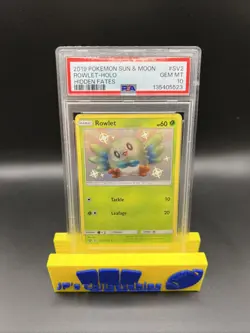2019 POKEMON SUN & MOON HIDDEN FATES #SV2 ROWLET- SHINY VAULT HOLO PSA 10 - Image 1