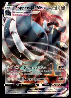 Copperajah VMAX 137/192 Holo VMAX Rare Rebel Clash Pokemon Holo Lightly Played - Image 1