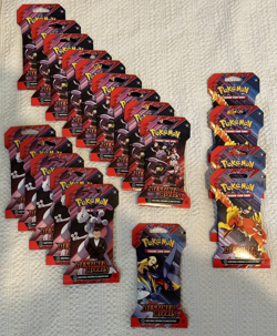 Pokemon Scarlet and Violet Destined Rivals Sleeved Booster Packs Lot (19 Packs) - Image 1