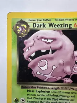 Pokemon TCG Team Rocket Dark Weezing Holo Rare Base Set 14/82 - MP Condition - Image 3