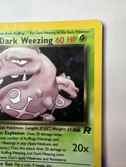 Pokemon TCG Team Rocket Dark Weezing Holo Rare Base Set 14/82 - MP Condition - Image 4