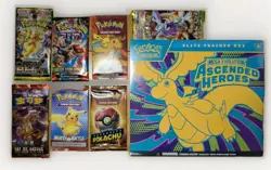 Pokemon TCG: Mega Evolution Ascended Heroes ETB + 7 Mix Pack Gift Set✨ - Image 1
