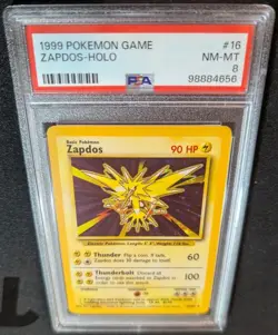 Zapdos Holo PSA Base Set 1999 WOTC Unlimited #16 Vintage Pokemon - Image 4