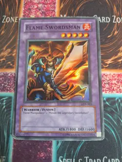 Yu-Gi-Oh! Flame Swordsman LOB-003 Super Rare OG Unlimited HP/DMG - Image 1