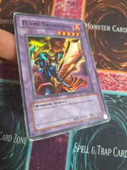 Yu-Gi-Oh! Flame Swordsman LOB-003 Super Rare OG Unlimited HP/DMG - Image 2