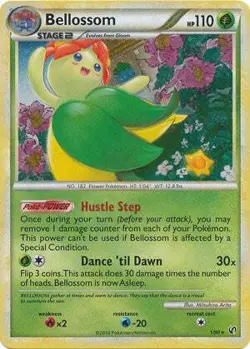 Pokemon Card HeartGold SoulSilver Undaunted 1/90 Bellossom - Image 1