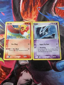Ho-Oh 1/17 & Lugia 2/17 Pop Series 5 Holo 2 Card Lot - Image 1
