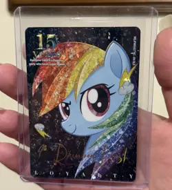 Rainbow Dash My Little Pony Kayou English 15 Anniversary Moon SC Card Rare - Image 1