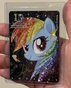 Rainbow Dash My Little Pony Kayou English 15 Anniversary Moon SC Card Rare - Image 2