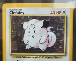 1999 CLEFAIRY Pokemon Base Unlimited Pokemon Holo Card #5 Graded KSA 8.5 NMM+ - Image 4