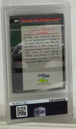 1995 CLASSIC DALE EARNHARDT SR AUTOGRAPHED Card NM-MT 8 PSA/DNA AUTO GRADE ONLY - Image 5
