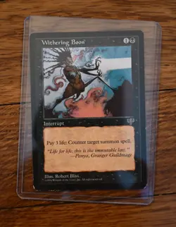 Magic the Gathering MtG – Withering Boon 1996 - Image 1