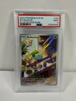 2024 Pokemon Bulbasaur Stellar Crown 143 Illustration Rare PSA 9 - Image 1