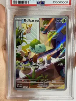 2024 Pokemon Bulbasaur Stellar Crown 143 Illustration Rare PSA 9 - Image 3