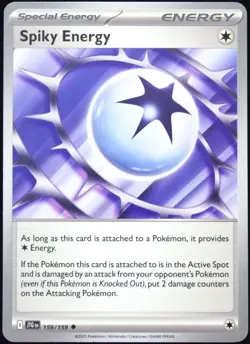 Pokemon TCG Spiky Energy 159/159 2025 Journey Together Single or Playset - NM/LP - Image 1