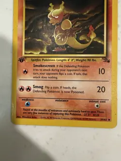 Pokemon Magmar 39/62 Fossil 1st Edition Uncommon Basic HP 70 Wizards 1999 - Image 3