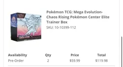 Pokemon Center Chaos Rising ETB CONFIRMED CHECKOUT ✅ (4/13/2026) - Image 2