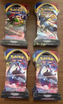 Sword & Shield Base Sleeved Booster Pack Lot x22 Pokemon - Image 1