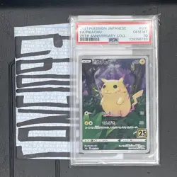 2021 POKEMON JPN 25TH ANNIVERSARY COLLECTION #001 FA/PIKACHU-REVERSE FOIL PSA 10 - Image 2