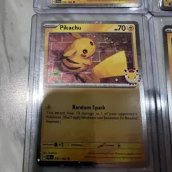 Lot Of 4 - Pikachu 51/162 Stamped 2026 Pokemon Day 30th Anniversary Promo TCG - Image 2