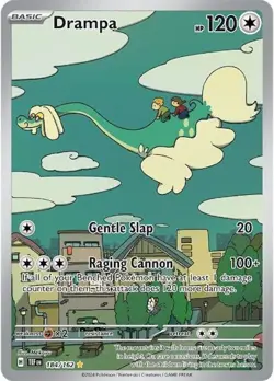 1x NM Drampa POKEMON TCG 184/162 [SV05: Temporal Forces] 184/162 Illustration - Image 1