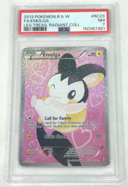2013 Pokemon Black & White: Legendary Treasures Emolga RC23 PSA 7 - (N) #75L - Image 1