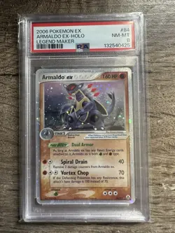 PSA 8 Mint Armaldo EX Holo #84 EX Legend Maker Pokemon 2006 Low Pop - Image 2