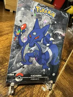 2025 Pokemon Crystal Card Collection Black Dark Edition #064 Kadabra Holo - Image 3
