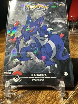 2025 Pokemon Crystal Card Collection Black Dark Edition #064 Kadabra Holo - Image 4
