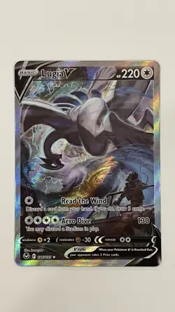 Pokemon Lugia V 186/195 Sword & Shield Silver Tempest Near Mint - Image 1