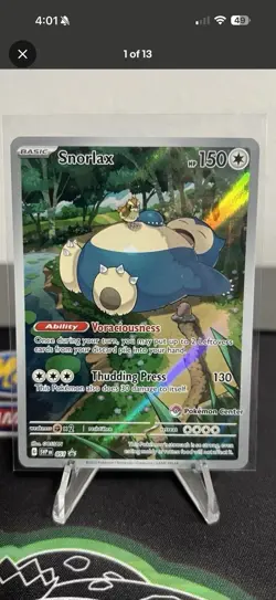 Pokemon Snorlax - 051 (Pokemon Center Exclusive) Scarlet & Violet - NEAR MINT - Image 1