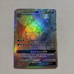 Pokemon Gyarados GX 112/111 Rainbow Secret Rare Full Art Holo Crimson Invasion - Image 1