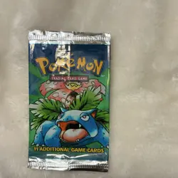 Pokemon Base Set Booster Pack EMPTY Venusaur Art Wizards of the Coast - Image 1