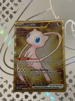 Mew ex Gold Hyper Rare Metal Pokemon Scarlet & Violet 151 UPC Exclusive NM - Image 1