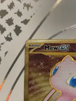 Mew ex Gold Hyper Rare Metal Pokemon Scarlet & Violet 151 UPC Exclusive NM - Image 2
