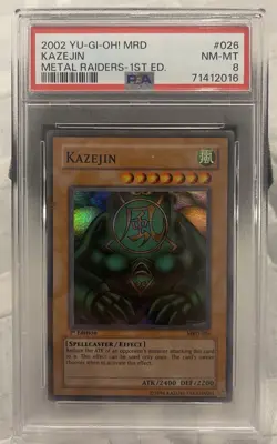 KAZEJIN 1ST EDITION MRD-026 PSA 8 METAL RAIDERS 2002 YU-GI-OH! - Image 1