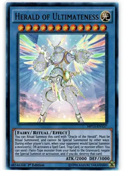 Herald of Ultimateness - MP15-EN157 - Ultra Rare - 1st Edition - Lightly Played - Image 1