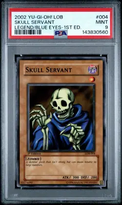 2002 Yu-Gi-Oh! Skull Servant LOB 1st Edition Common PSA 9 - Image 1