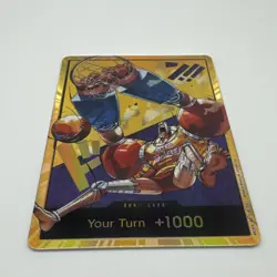 One Piece x Lakers - Franky - Custom Gold Don Card English Textured With Foiling - Image 3