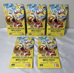 One Piece OP15 EB04 Adventure on Kami Island Sleeved Booster Pack Lot 5 English - Image 1
