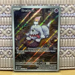 Pokemon TCG Greavard Scarlet & Violet Base Set 214/198 Holo Illustration Rare - Image 1