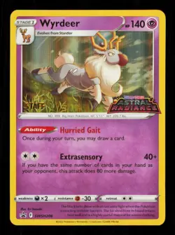 Pokemon Card Wyrdeer STAFF SWSH206 Promo Astral Radiance Holo Foil EX 2022 - Image 1