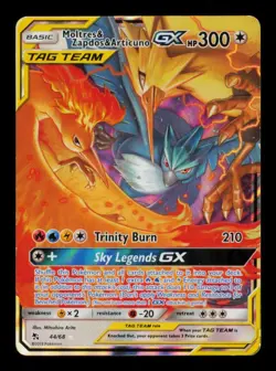 Pokemon Card Moltres Zapdos Articuno GX 44/68 Hidden Fates Ultra Rare Holo 2019 - Image 1
