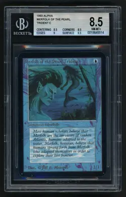 ***BGS 8.5 Quad++ Alpha Merfolk of the Pearl Trident* MTG Alpha Magic Kid Icarus - Image 1