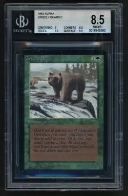 ***BGS 8.5 Quad++ Alpha Grizzly Bears** MTG Alpha Magic Kid Icarus - Image 1