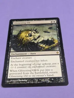 MTG Magic: New Phyrexia: Glistening Oil #62/175 Rare - MP - Image 1