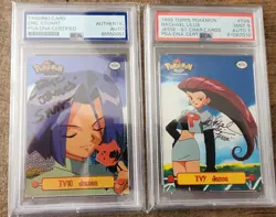 Pokemon Rachael Lillis Eric Stuart PSA Signed Card Lot - Image 1