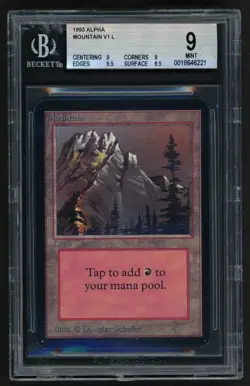 ***BGS 9 Quad++ Alpha Mountain V1** MTG Alpha Magic Kid Icarus - Image 1